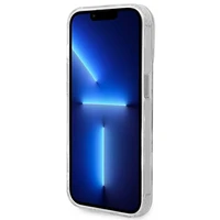 Guess GUHMP14LHTRMS iPhone 14 Pro 6.1" sidabrinis/sidabrinis kietas dėklas Metalinis kontūras Magnetinis