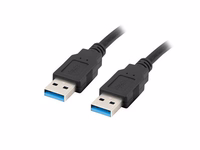 Lanberg CA-USBA-30CU-0010-BK USB kabelis 1m 3.0 USB A Juoda