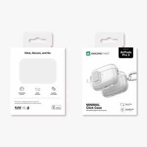 "AmazingThing" "AirPods Pro 3" minimalus dėklas Skaidrus