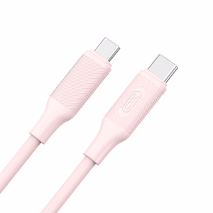 XO laidas NB-Q265B PD USB-C - USB-C 1,0m 60W, rožinis