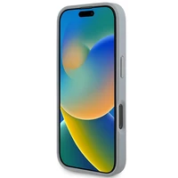 BMW M anglies trispalvės linijos magnetinis dėklas telefonui iPhone 16 Pro Max - pilkas