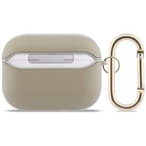 Guess Grained Classic Logo Hook dėklas for AirPods Pro 3 - auksinis