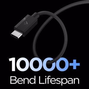 Spigen Essential EB6015CC USB-C laidas, 60 W, 150 cm – juodas