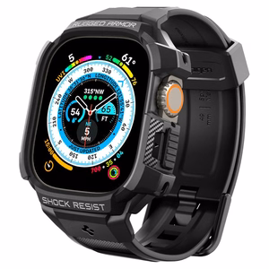 Чехол Spigen Rugged Armor Pro для Apple Watch Ultra (49mm) с ремешком — чёрный