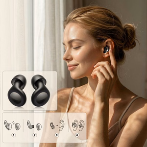 Tech-Protect QuietFit Silicone Earplugs with Acoustic Filter - Black