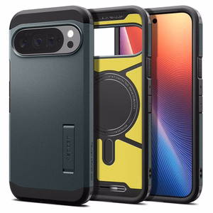 Spigen Tough Armor Mag MagSafe dėklas Google Pixel 10 Pro XL - žalia