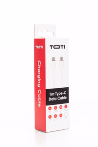 SEEK TOTI Type-C į Type-C, 1 m silikoninis laidas 3A, baltas
