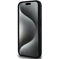 BMW perforuotas trispalvės linijos dėklas telefonui iPhone 15 Pro Max - juodas
