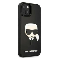 Dėklas telefonui Karl Lagerfeld KLHCP14MKH3DBK iPhone 14 Plus 6.7\" juodas / juodas 3D Rubber Karl's Head