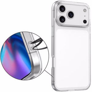 Skaidrus TPU dėklas iPhone 18 Pro / 17 Pro su apsauga nuo pirštų atspaudų