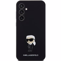 Karl Lagerfeld silikoninis Ikonik Metal Pin dėklas telefonui Samsung Galaxy S23 FE - juodas