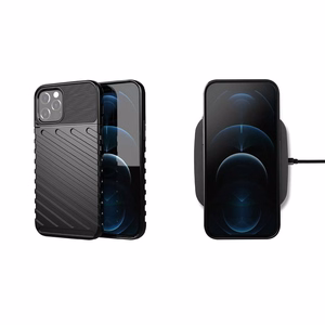 THUNDER dėklas telefonui IPHONE 15 Pro juodas