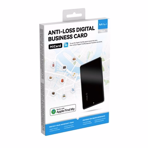 MiLi MiCard HD-P16-C Bluetooth Tracker for Apple Find My, Black