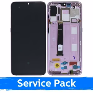 LCD-дисплей для Xiaomi Mi 9 в рамке лавандово-фиолетовый (Service Pack)