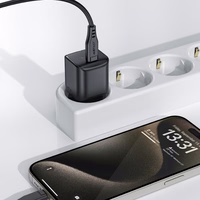 Acefast A73 Mini PD 20W GaN USB-C sieninis įkroviklis - juodas