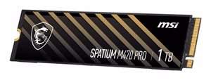 MSI Spatium M470 PRO PCIe 4.0 NVMe M.2 1TB PCI Express 4.0 3D NAND