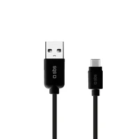 SBS TECABLETYC1KPOS USB-A - USB-C kabelis 1m - juodas