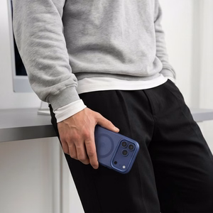 Tech-Protect MagZero MagSafe dėklas, skirtas iPhone 17 Pro Max / 18 Pro Max – matinis tamsiai mėlynas