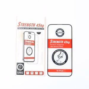 Ultra Strong 9H grūdintas stiklas (45 kg apsauga) iPhone 16 Pro / 17