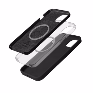 Crong Color Cover Magnetic MagSafe dėklas, skirtas iPhone 15, juodas