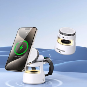 DUZZONA W23 5-in-1 magnetinė belaidžio įkrovimo stotis su Bluetooth garsiakalbiu