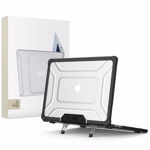 Tech-Protect SmartShell Pro dėklas MacBook Air 15" 2023-2025 M2 / M3 / M4 - permatomas ir juodas