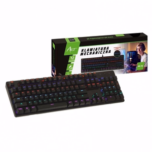 ART wire mechanical keyboard USB A QWERTY LED AK-51 black