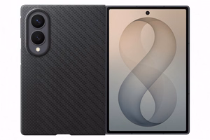 Samsung Galaxy Z Fold8 aramido pluošto magnetinis dėklas su 2 antirefleksinėmis plėvelėmis, juodas