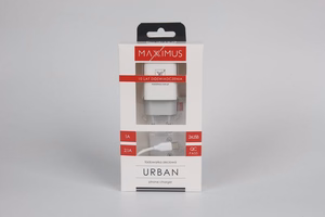 Sieninis įkroviklis Maxximus Urban 2.1A Type-C 2xUSB