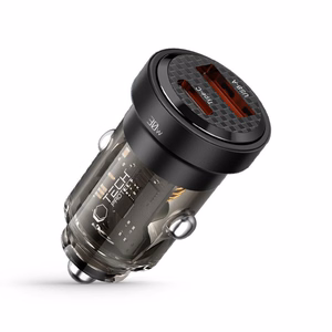 Tech-Protect CC30W automobilinis įkroviklis USB-C PD 30W / USB-A QC 3.0 - juodas