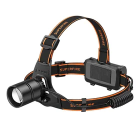 Superfire HL71 headlamp flashlight, 500 lm, USB, 5 modes