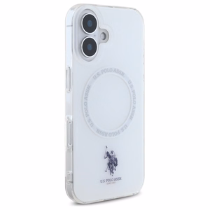 US Polo IML Ring MagSafe dėklas iPhone 16 - baltas