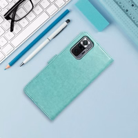 MEZZO knygos tipo dėklas telefonui XIAOMI Redmi Note 10 Pro su mandala, žalias
