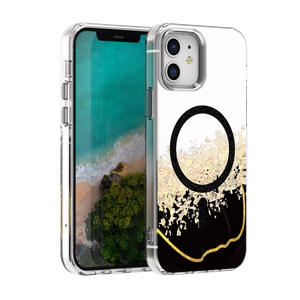 Epoxy Mag dėklas skirtas iPhone 12 / 12 Pro 6,1" juodas