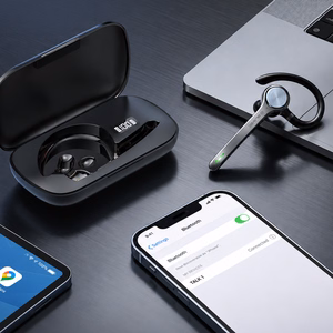 Blavec Talk 1 Multipoint Bluetooth ausinė su mikrofonu (BHTA1-B), juoda