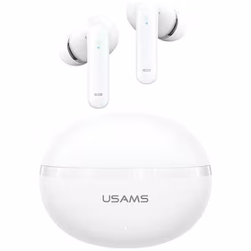 Bluetooth ausinės USAMS Echo E02 TWS ANC+ENC belaidės baltas