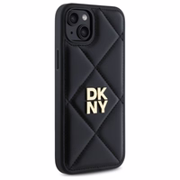 DKNY Quilted Stack Logo dėklas telefonui iPhone 15 Plus - juodas