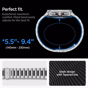 SPIGEN MODERN FIT dirželis GALAXY WATCH 8 / CLASSIC (40 / 44 / 46 MM) sidabrinis
