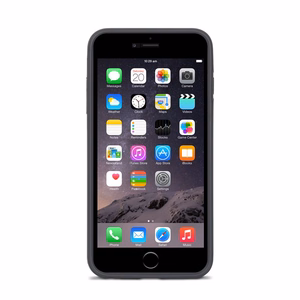 Moshi iGlaze Napa hibridinis dėklas veganiškos odos nugarėle, skirtas iPhone 6s Plus / 6 Plus, „Midnight Blue“ spalvos