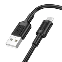 Borofone Kabelis BX111 Feliz - USB į Micro USB - 2,4A 1 metras juodas
