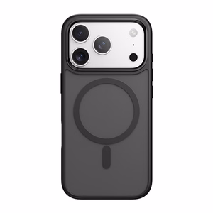 Rock Guard Touch Matte Serijos Magnetinė Dėklas ant Iphone 17 Pro Max - juodas (metalinis objektyvo rėmas)