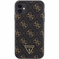 Guess 4G Triangle Metal Logo dėklas iPhone 11 / XR - juodas