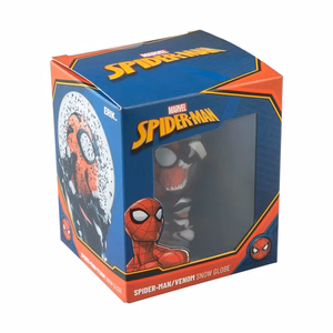Spider-Man & Venom stiklinis sniego rutulys dovanų dėžutėje