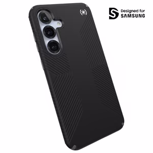 Speck Presidio2 Grip Magnet case for Samsung Galaxy S25+ / S24+, Black / Slate Grey