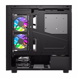 DarkFlash DS950V kompiuterio korpusas su ekranu juodas su 6 ventiliatoriais