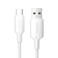 USB 2.0 A į USB-C 3A kabelis Vention CTQWH 2M (baltas)
