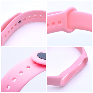 Silikoninis dirželis XIAOMI Mi Band 5 / 6 / 7 rožinė (37)