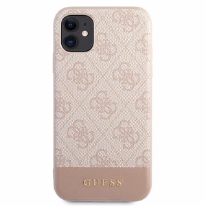 Guess 4G Stripe Collection dėklas telefonui iPhone 11 / Xr 6.1" - Rožinis
