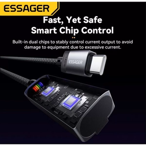 USB laidas Essager Zeus juodas Magnetic Magsafe3 200cm