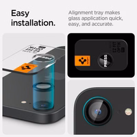 Spigen Optik Pro GLAS.TR "Ez Fit" kameros dangtelis 2 rinkinys iPhone 16e - juodas